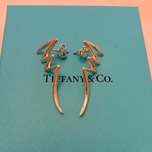 Tiffany & Co. Sterling Silver 925 Paloma Picasso’s Scribble Earrings